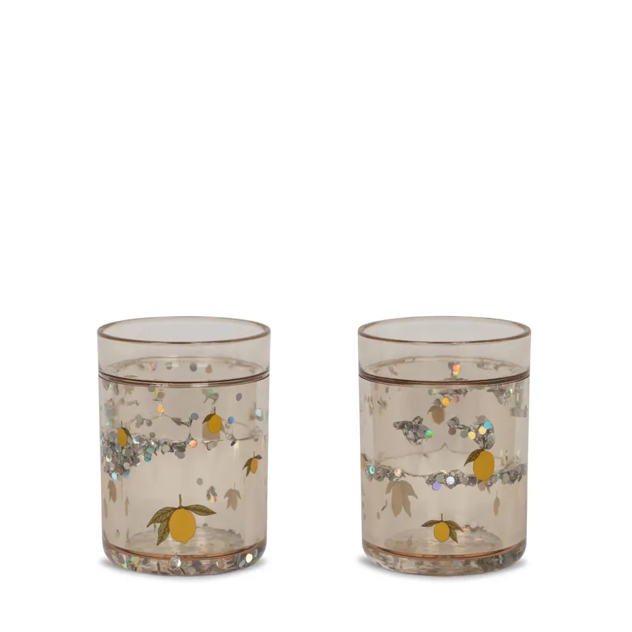 Store Konges Sløjd 2 pak glimmerkop - lemon