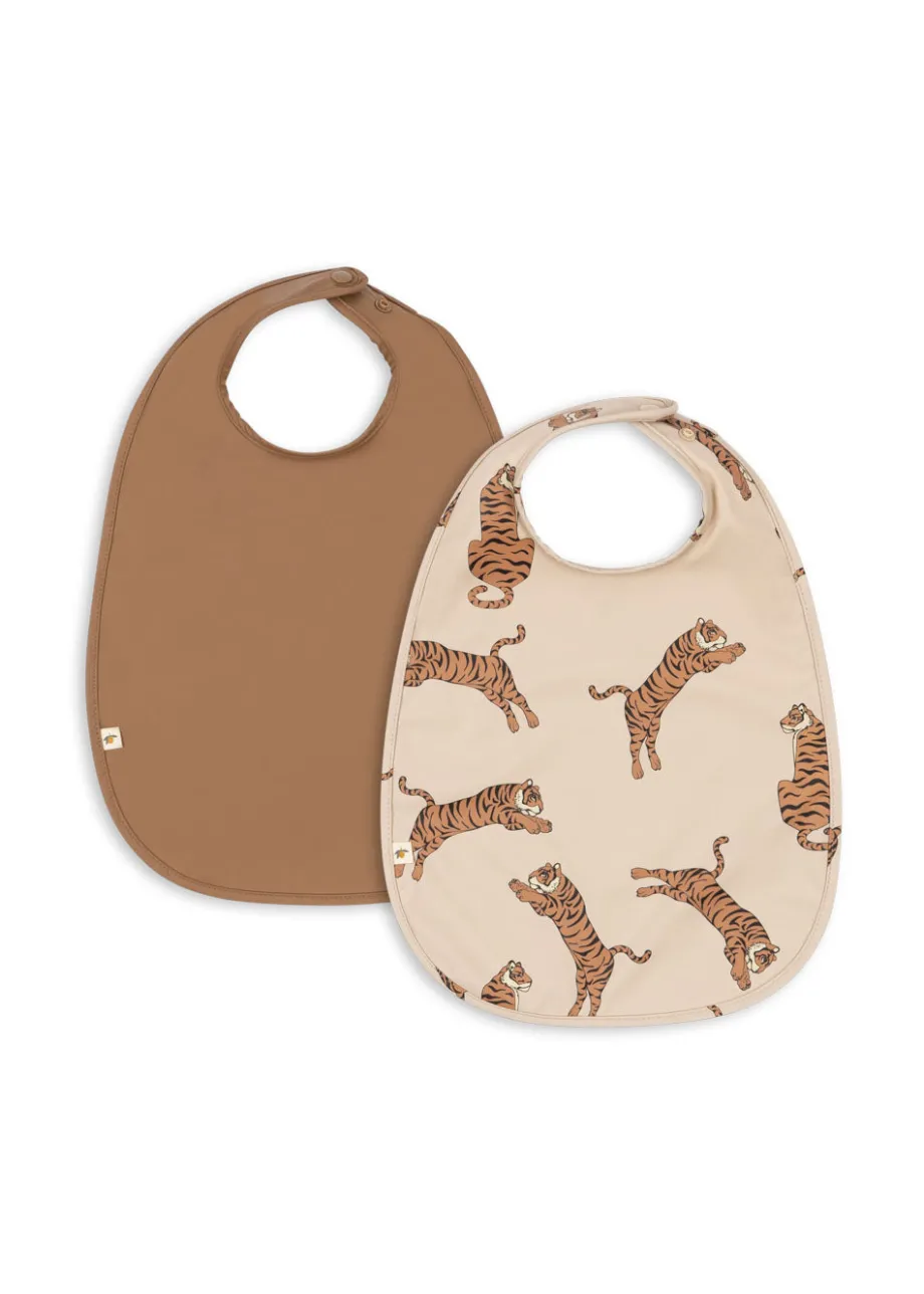 Fashion Konges Sløjd 2 pak hagesmæk - TIGER/TOASTED COCONUT tiger/toastedcoconut