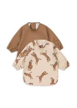 Clearance Konges Sløjd 2 pak hagesmæk - TIGER/TOASTED COCONUT tiger/toastedcoconut