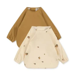 Shop Konges Sløjd 2 pak langærmet hagesmæk - lemon