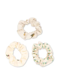 Discount Konges Sløjd 3 pak scrunchie lille - CHERRY/LEMON/FLEUR COLORÈ cherry/lemon/fleurcolorè