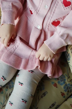 Store Konges Sløjd 2 pak strømpebukser - BIG CHERRY/CHERRY bigcherry/cherry