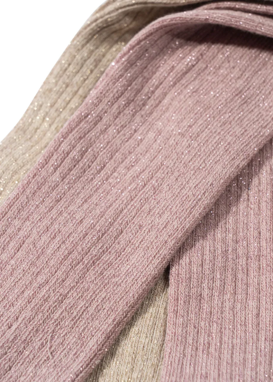 Online Konges Sløjd 2 pak strømpebukser - rose/off white rose/offwhite