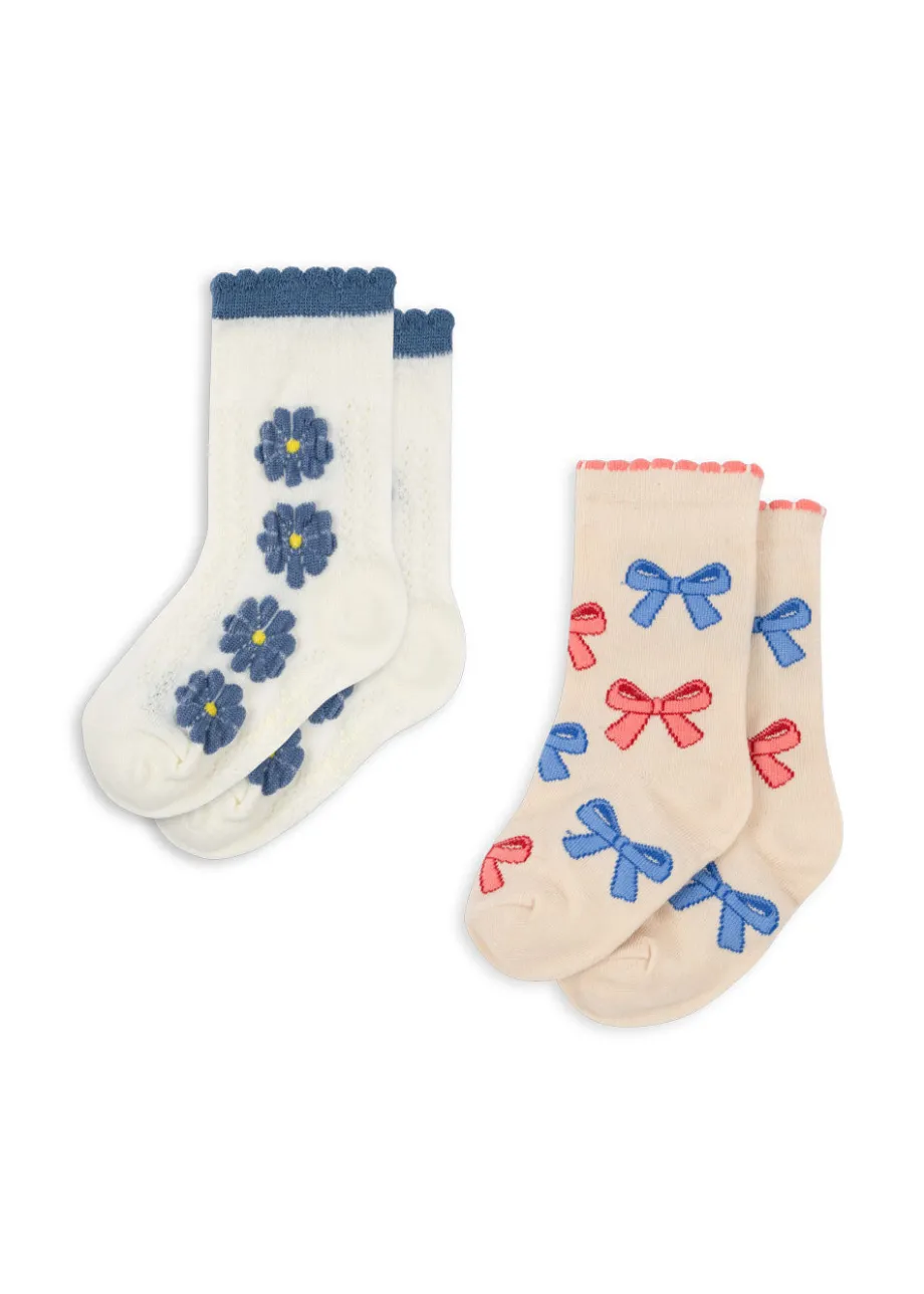 Flash Sale Konges Sløjd 2 pak strømper - BOW MIX bowmix