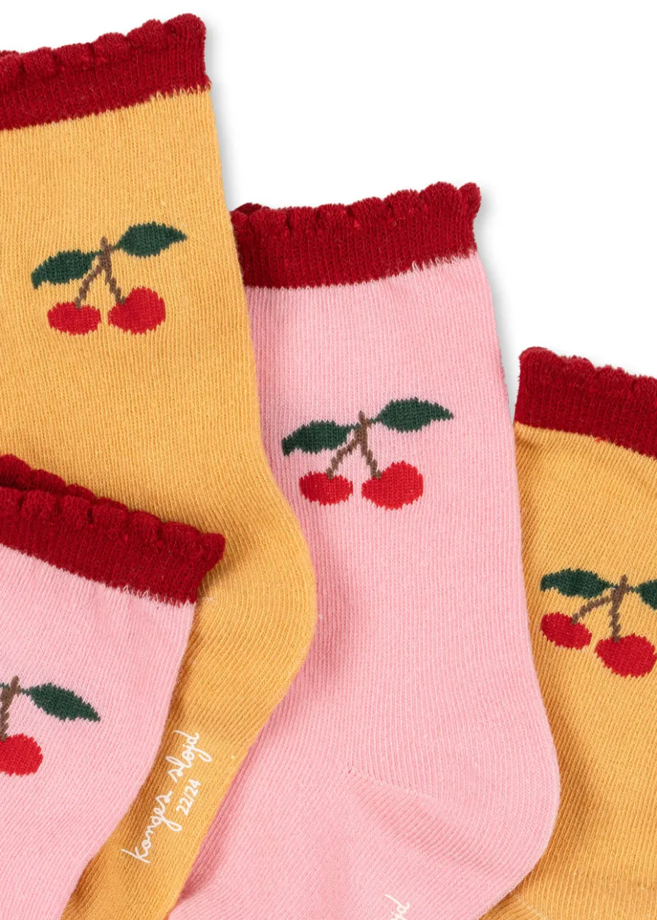 New Konges Sløjd 2 pak strømper - cherry