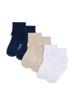 Store Konges Sløjd 3 pak strømper - white/navy/beige