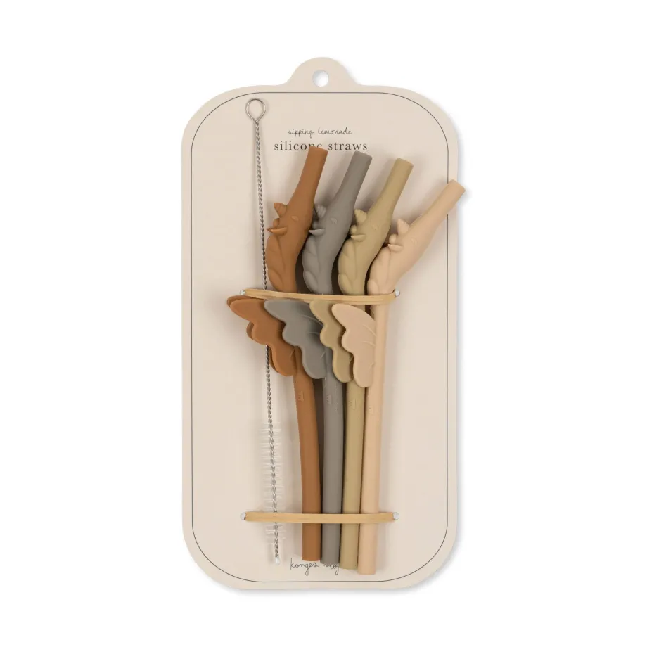 Shop Konges Sløjd 4 pak sugerør - EARTH MIX earthmix