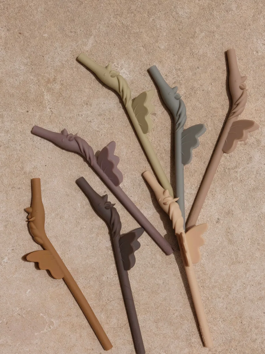 Shop Konges Sløjd 4 pak sugerør - EARTH MIX earthmix