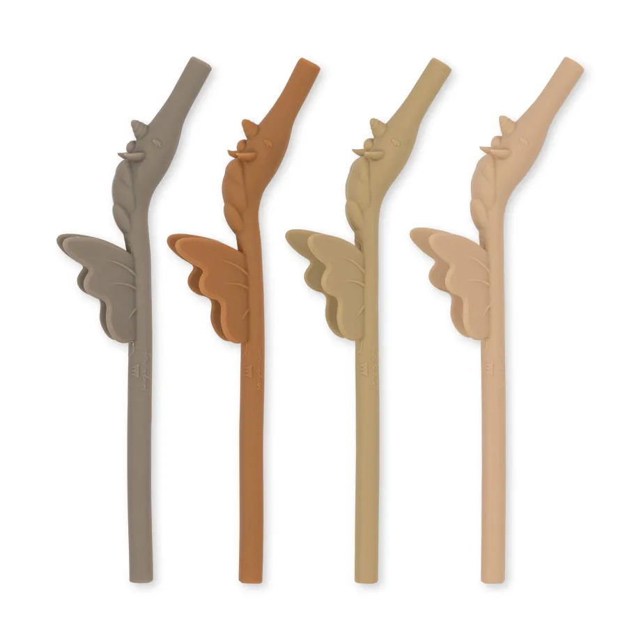 Shop Konges Sløjd 4 pak sugerør - EARTH MIX earthmix