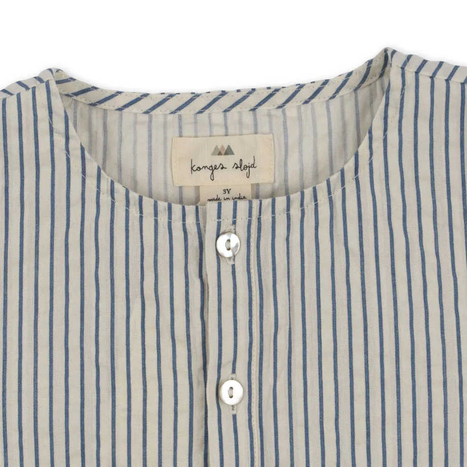 Store Konges Sløjd ace kortærmet skjorte - STRIPE BLUIE stripebluie