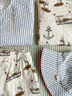 Best Konges Sløjd ace romper - STRIPE BLUIE stripebluie