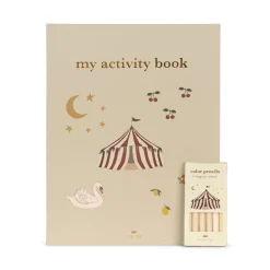 New Konges Sløjd aktivitetsbog med farveblyanter - OFF WHITE offwhite