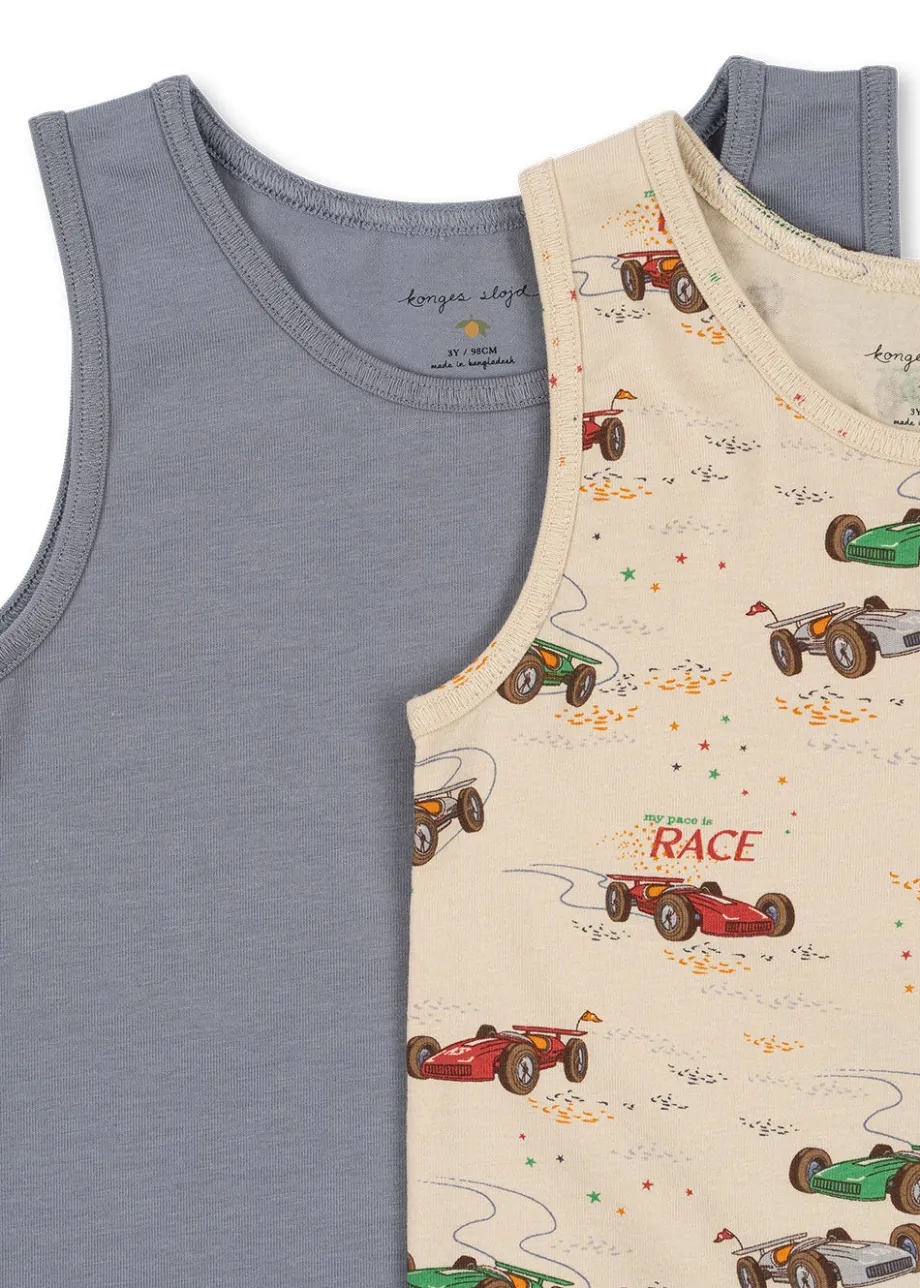 Best Sale Konges Sløjd basic 2 pak tanktop - TRADEWINDS / GRAND PRIX