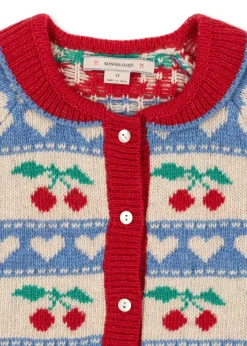 Clearance Konges Sløjd BELOU CARDIGAN - CHERRY STRIPE cherrystripe