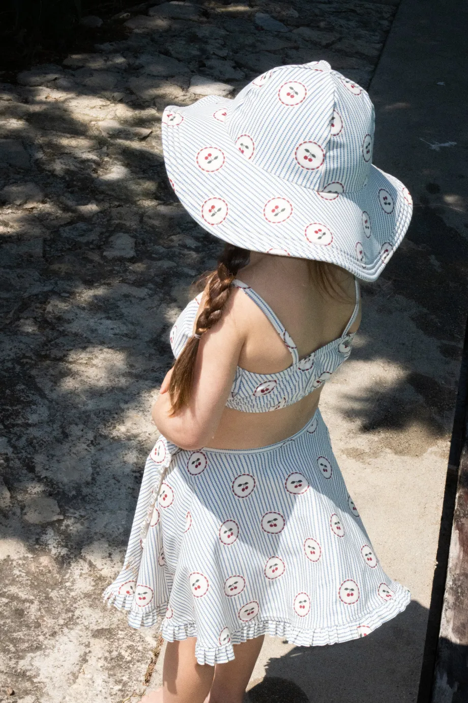 New Konges Sløjd cale nederdel - CHERRY STRIPE cherrystripe