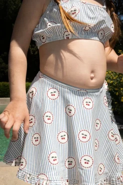 New Konges Sløjd cale nederdel - CHERRY STRIPE cherrystripe