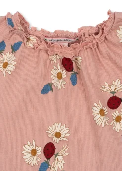 Best Sale Konges Sløjd CHLEO KJOLE - LADYBUG DAISY BLUSH ladybugdaisyblush