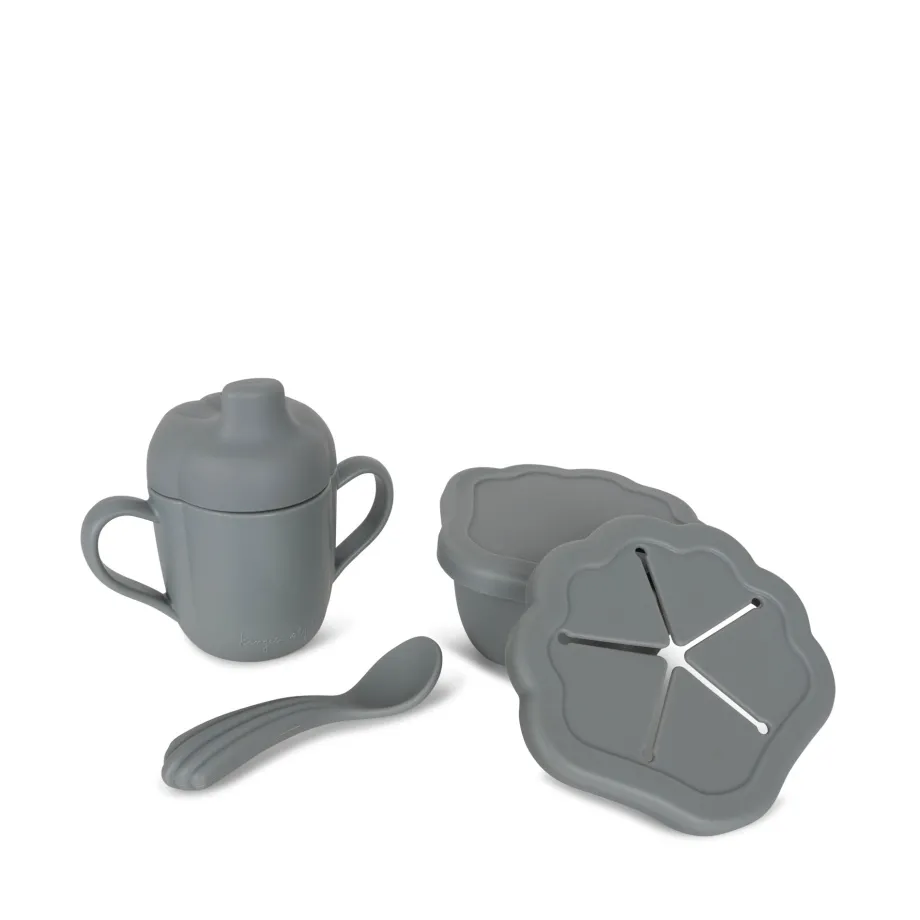 Clearance Konges Sløjd clam spisesæt - LIGHT BLUE lightblue