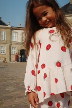 Outlet Konges Sløjd Coco ladybug bluse - ladybug bow ladybugbow