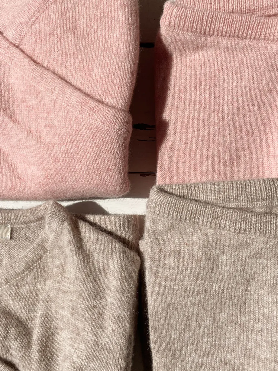 Hot Konges Sløjd dio cashmere sæt - ROSE MELANGE rosemelange