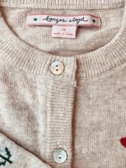 Store Konges Sløjd ELI CARDIGAN - OFF WHITE MELANGE offwhitemelange