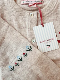 Store Konges Sløjd ELI CARDIGAN - OFF WHITE MELANGE offwhitemelange