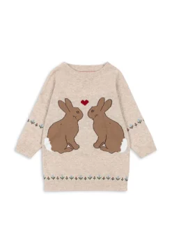 Discount Konges Sløjd ELI KJOLE - OFF WHITE MELANGE offwhitemelange