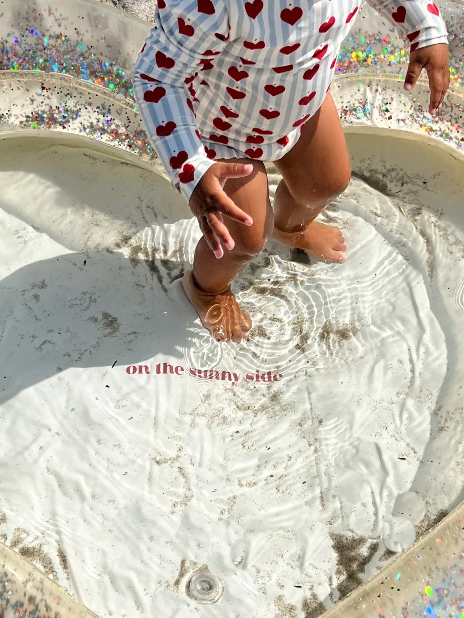 Best Sale Konges Sløjd hjerte badebassin - TRANSPARENT CREAM transparentcream