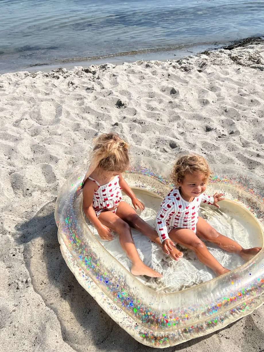 Best Sale Konges Sløjd hjerte badebassin - TRANSPARENT CREAM transparentcream