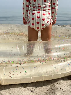 Best Sale Konges Sløjd hjerte badebassin - TRANSPARENT CREAM transparentcream