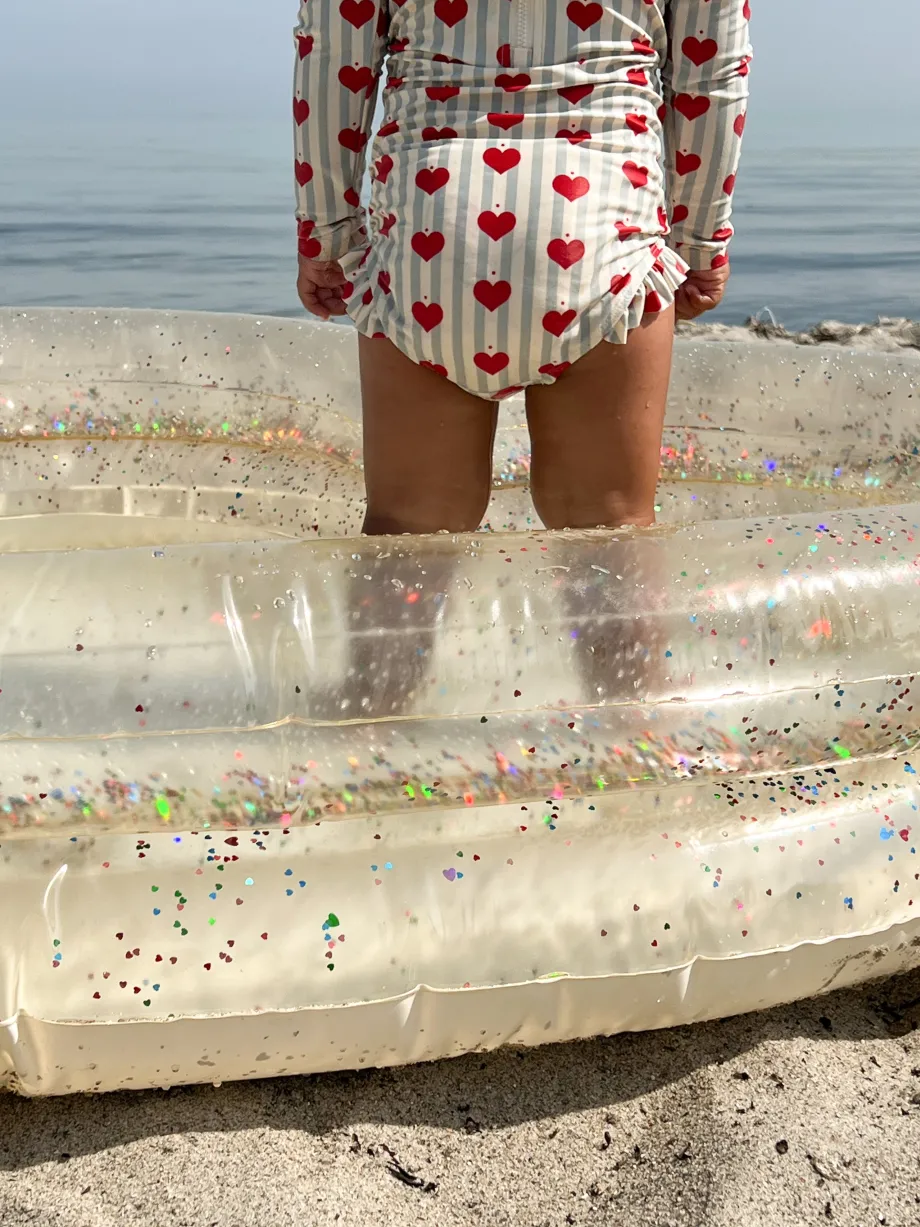 Best Sale Konges Sløjd hjerte badebassin - TRANSPARENT CREAM transparentcream