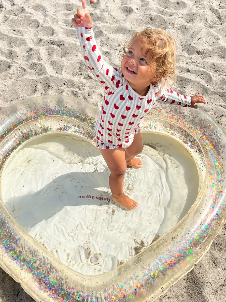 Best Sale Konges Sløjd hjerte badebassin - TRANSPARENT CREAM transparentcream