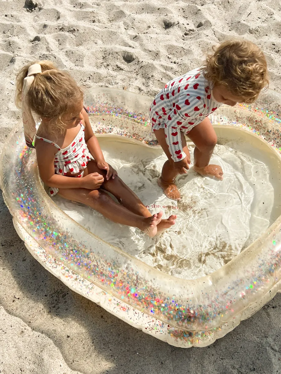 Best Sale Konges Sløjd hjerte badebassin - TRANSPARENT CREAM transparentcream