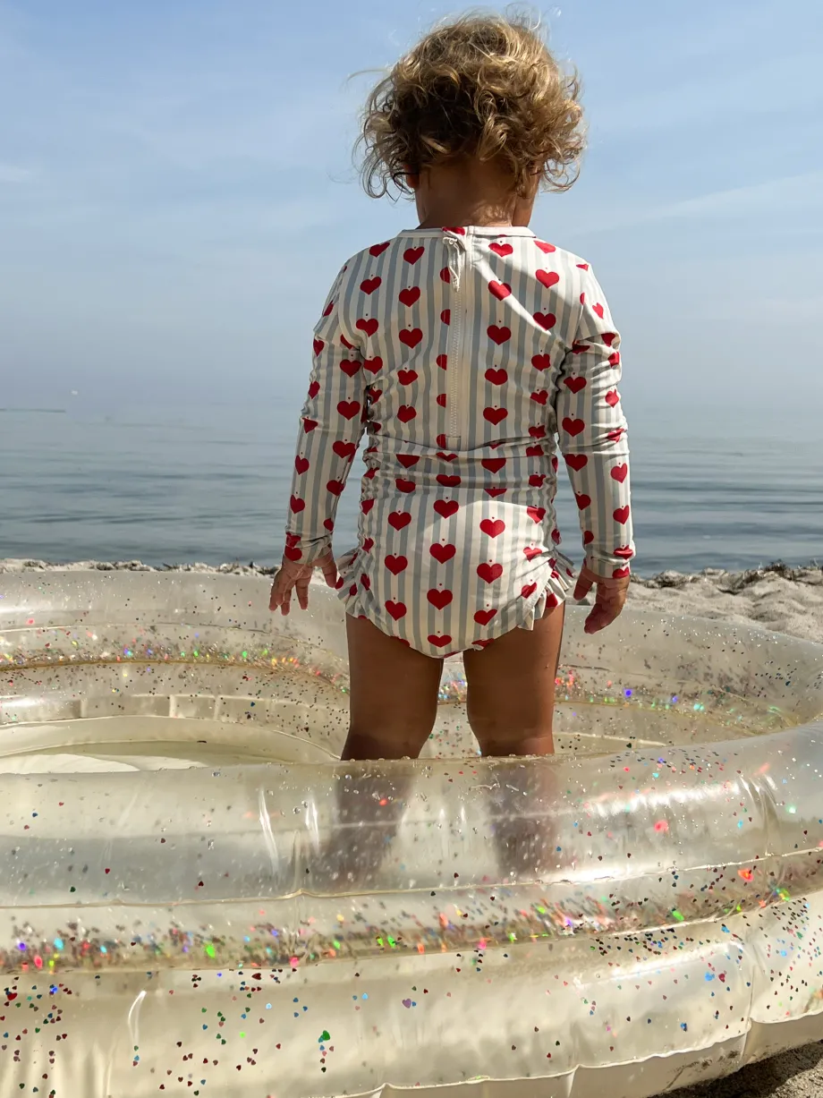 Best Sale Konges Sløjd hjerte badebassin - TRANSPARENT CREAM transparentcream