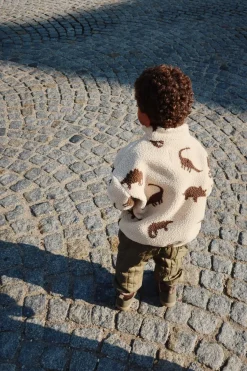 Shop Konges Sløjd Jody Teddyjakke - DINO SILHOUETTE dinosilhouette