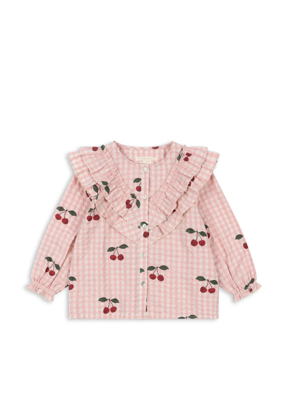 Hot Konges Sløjd kim bluse - CHERRY CHECK cherrycheck