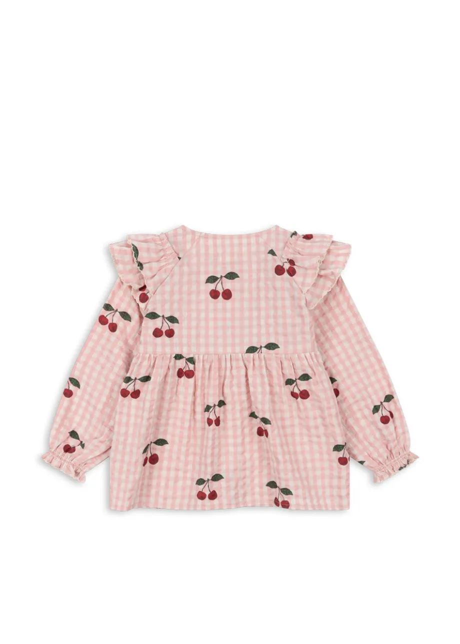 Hot Konges Sløjd kim bluse - CHERRY CHECK cherrycheck