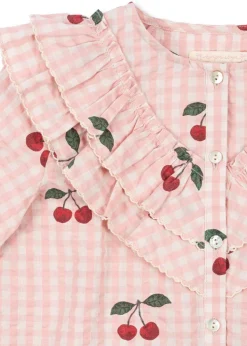 Hot Konges Sløjd kim bluse - CHERRY CHECK cherrycheck