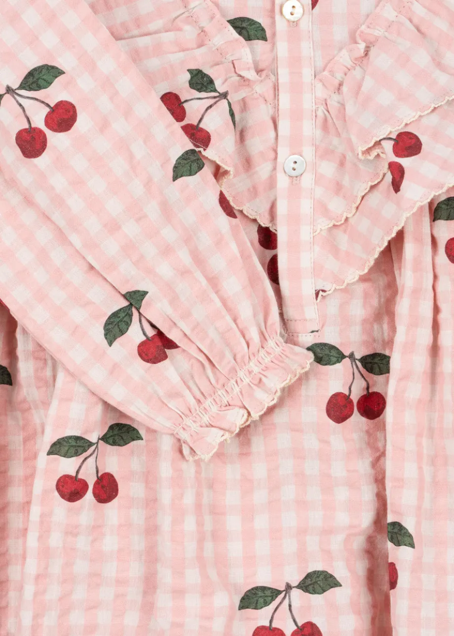 Hot Konges Sløjd kim kjole - CHERRY CHECK cherrycheck