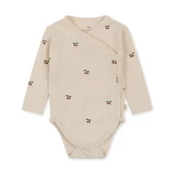 Hot Konges Sløjd langærmet body til nyfødt - cherry