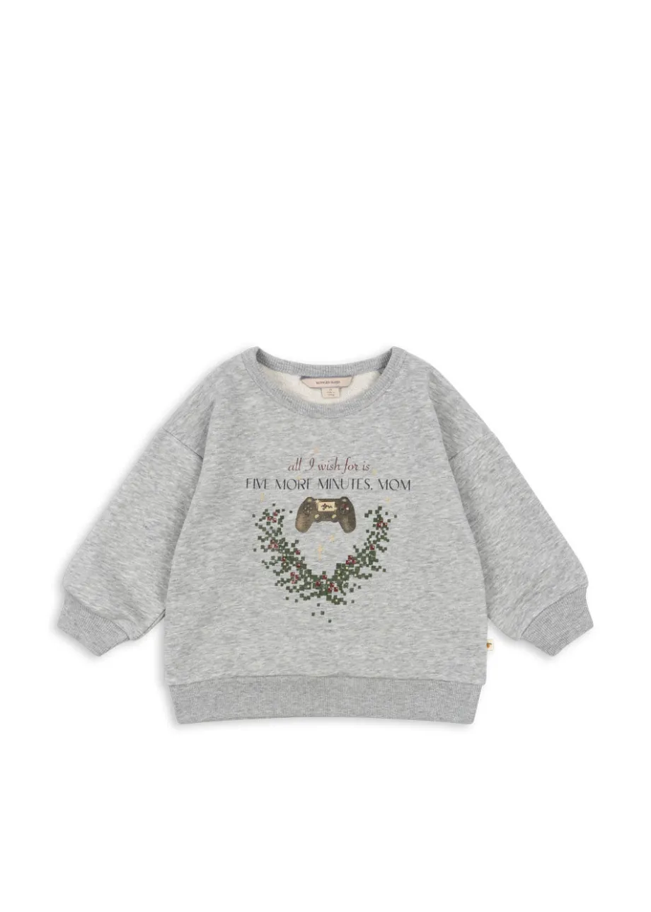 Hot Konges Sløjd lou sweatshirt - grey melange greymelange