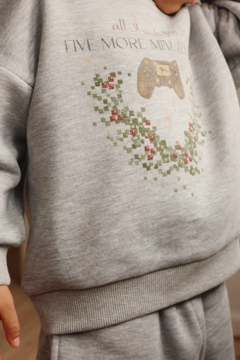 Hot Konges Sløjd lou sweatshirt - grey melange greymelange