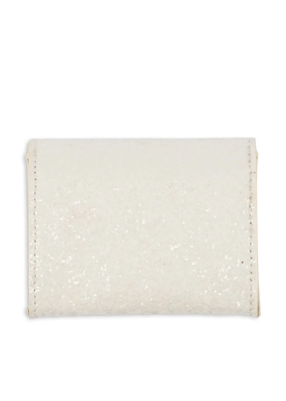 Hot Konges Sløjd LOVE LETTER PUNG - cream glitter creamglitter