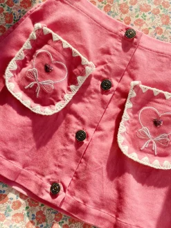 Outlet Konges Sløjd Lucky nederdel - flamingo plume flamingoplume