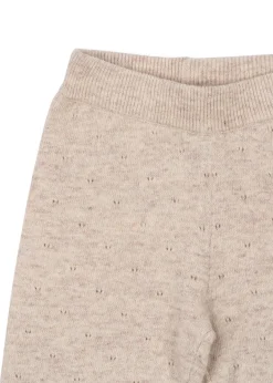 Shop Konges Sløjd MINO BUKSER - OFF WHITE MELANGE POINTELLE offwhitemelangepointelle