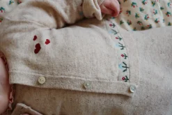 Discount Konges Sløjd MINO HELDRAGT - OFF WHITE MELANGE POINTELLE offwhitemelangepointelle