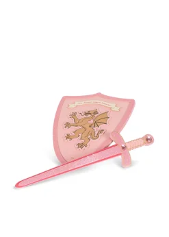 Hot Konges Sløjd PRINSESSESVÆRD OG SKJOLD - PINK GLITTER pinkglitter