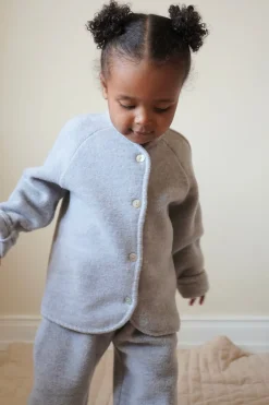 Outlet Konges Sløjd saga cardigan - GREY MELANGE greymelange