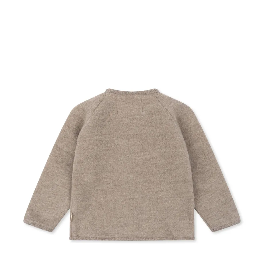 Hot Konges Sløjd saga cardigan - OAT MELANGE oatmelange