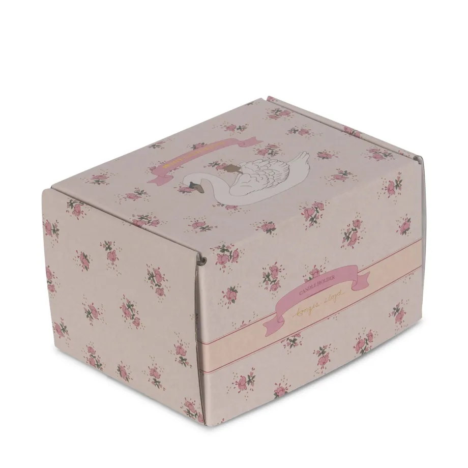 New Konges Sløjd swan lysestage - creme